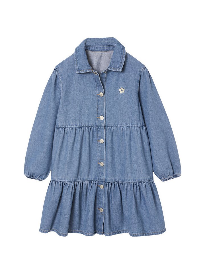 vertbaudet Minikleid Mädchen Kleid aus Light-Denim von vertbaudet