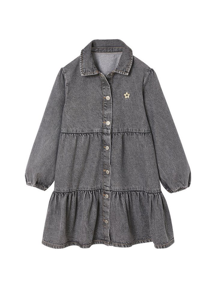 vertbaudet Minikleid Mädchen Kleid aus Light-Denim von vertbaudet