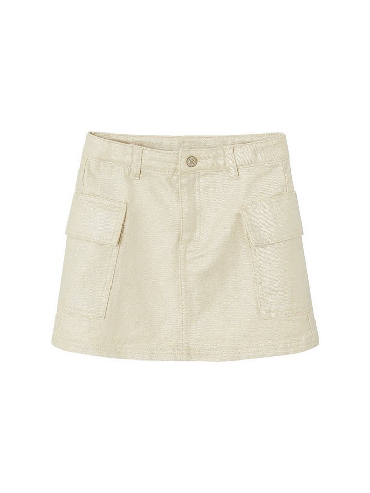 vertbaudet Minirock Mädchen Cargo-Rock mit Glanzeffekt von vertbaudet
