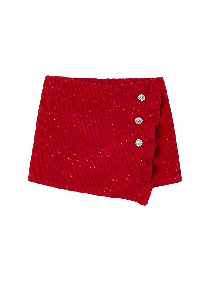 vertbaudet Minirock Mädchen Cord-Hosenrock in Wickeloptik von vertbaudet