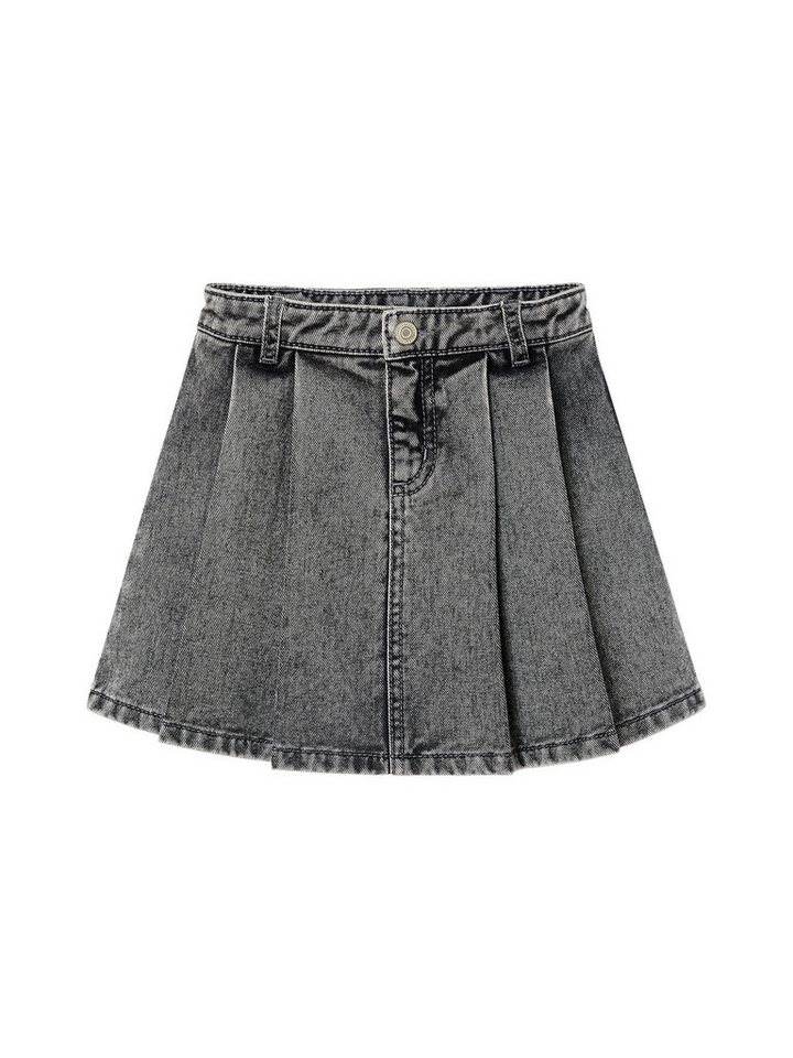 vertbaudet Minirock Mädchen Faltenrock aus Denim von vertbaudet