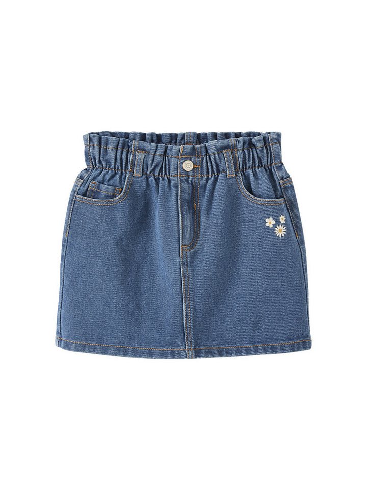 vertbaudet Minirock Mädchen Paperbag-Jeansrock von vertbaudet