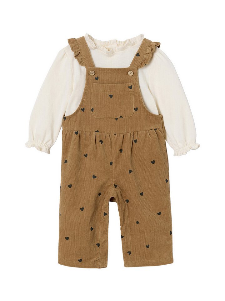 vertbaudet Overall Baby-Set: Shirt & bedruckte Latzhose von vertbaudet