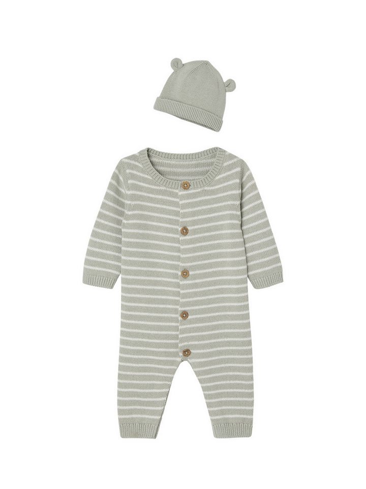 vertbaudet Overall Bio-Kollektion: Baby-Set aus Overall & Mütze von vertbaudet