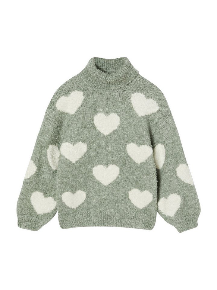vertbaudet Pullunder Flauschiger Mädchen Rollkragenpullover mit Muster von vertbaudet