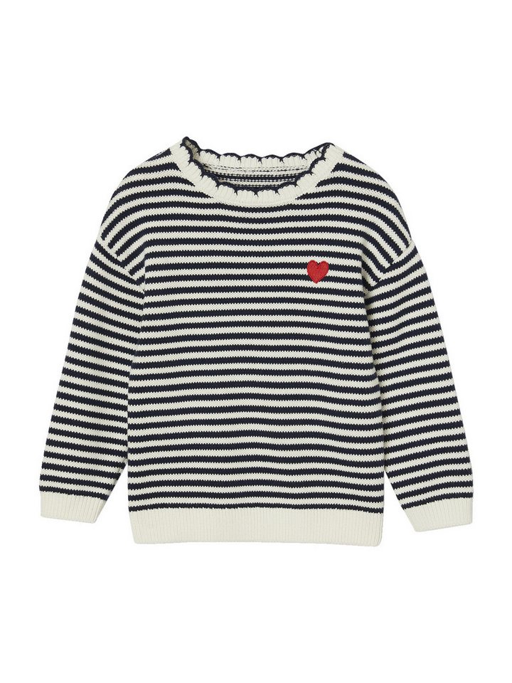 vertbaudet Pullunder Mädchen Strickpullover mit Streifen von vertbaudet
