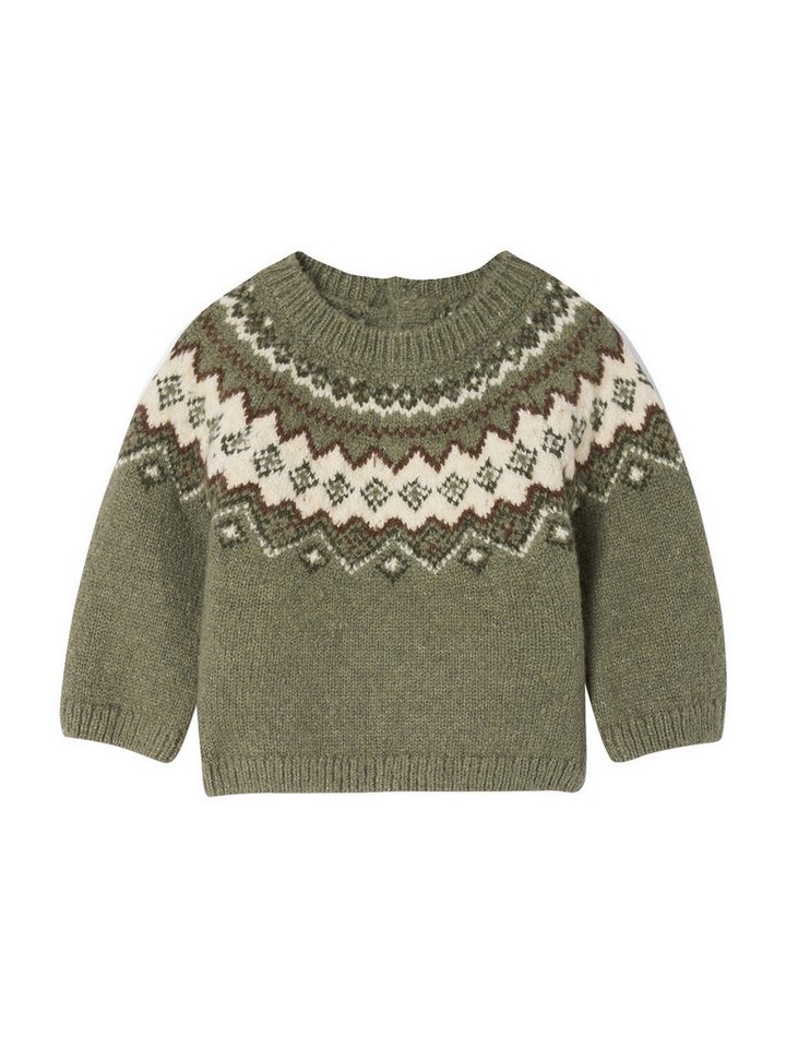 vertbaudet Pullunder Weicher Jungen Baby Jacquard-Pullover vertbaudet Pullunder Weicher Jungen Baby Jacquard-Pullover von vertbaudet