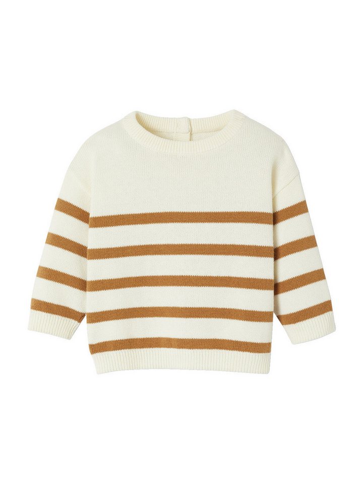 vertbaudet Pullunder Gestreifter Baby Strickpullover aus Bio-Baumwolle von vertbaudet