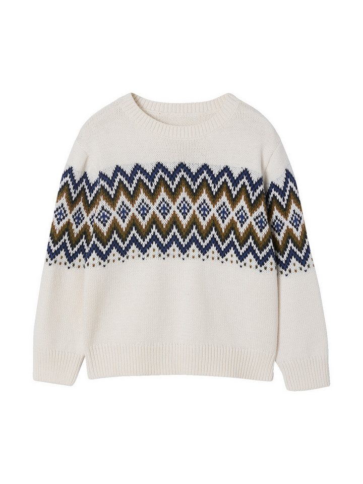 vertbaudet Pullunder Jungen Strickpullover mit Jacquard-Motiv vertbaudet Pullunder Jungen Strickpullover mit Jacquard-Motiv von vertbaudet