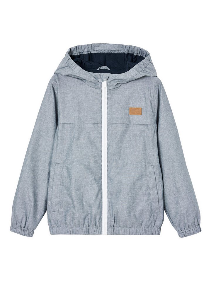 vertbaudet Regenjacke Jungen Jacke aus Chambray mit Kapuze von vertbaudet