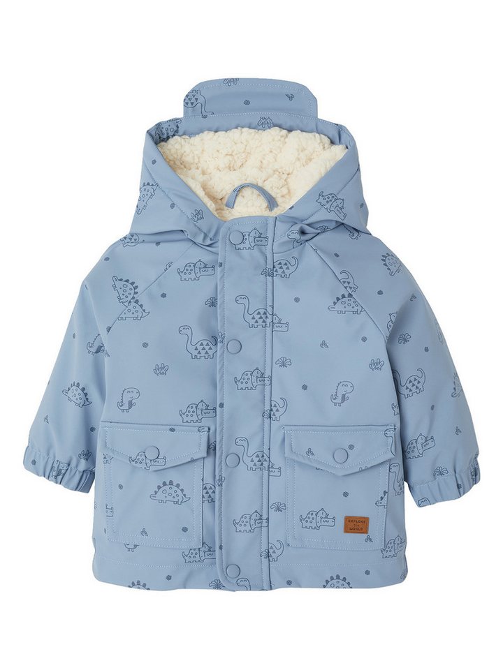 vertbaudet Regenjacke Baby Regenjacke mit Kapuze und Teddyfleece-Futter von vertbaudet