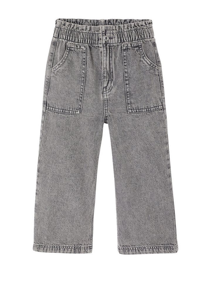 vertbaudet Regular-fit-Jeans Weite Mädchen Jeans im Worker-Style von vertbaudet