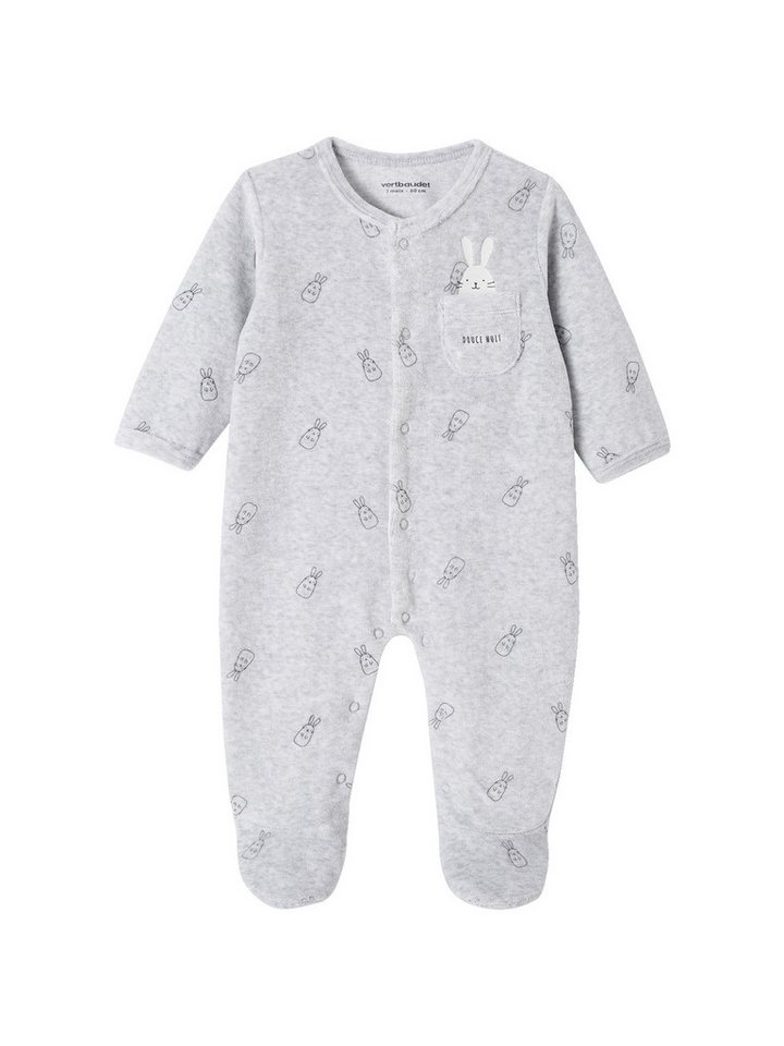 vertbaudet Schlafoverall Baby Samtstrampler von vertbaudet