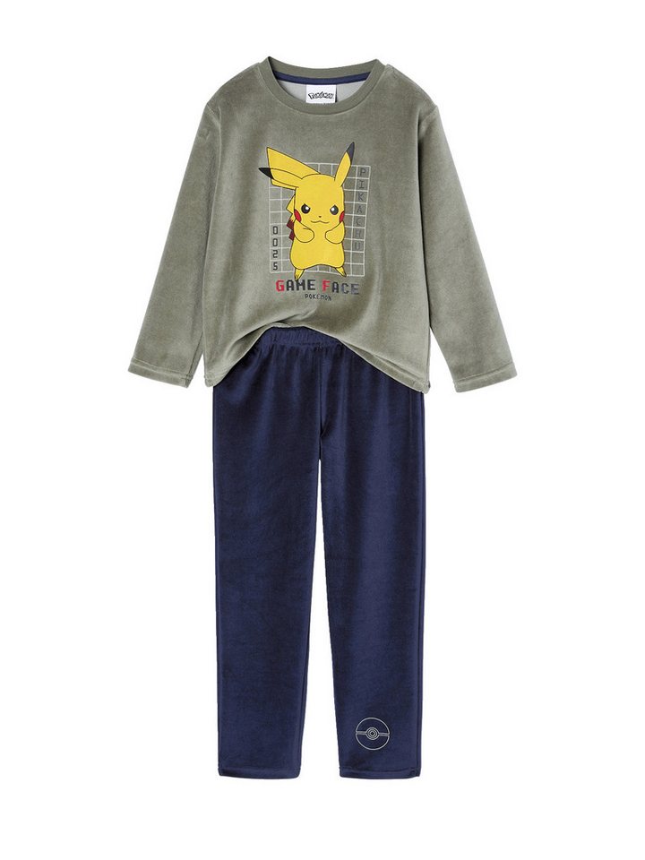 vertbaudet Schlafanzug Kinder Samt-Schlafanzug POKEMON von vertbaudet
