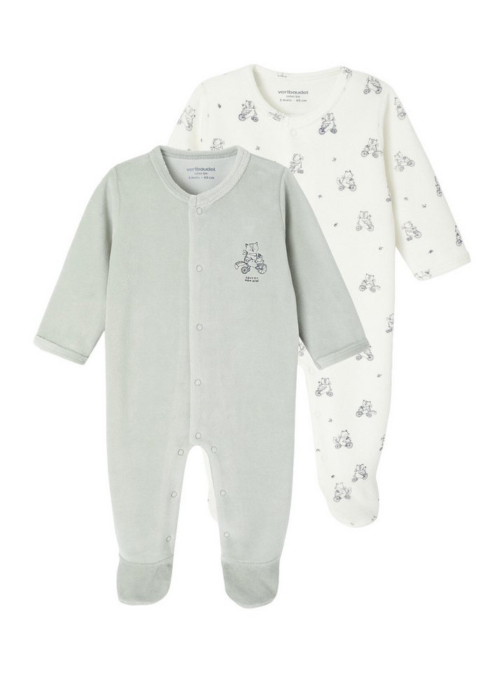 vertbaudet Schlafanzug Bio-Kollektion: Baby Strampler aus Samt 2er-Pack vertbaudet Schlafanzug Bio-Kollektion: Baby Strampler aus Samt 2er-Pack von vertbaudet