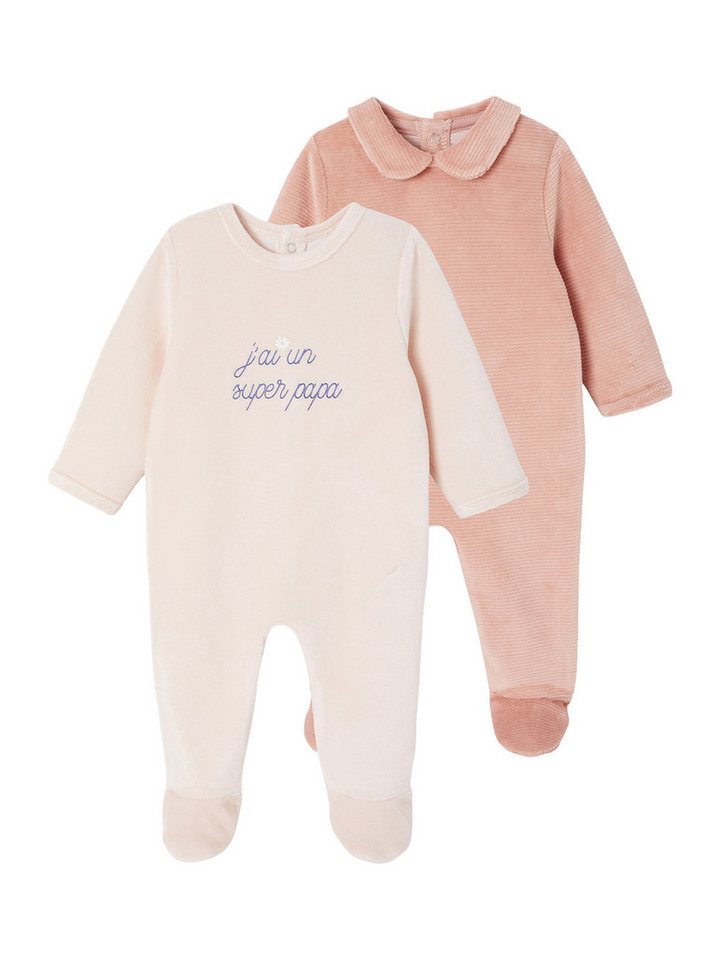 vertbaudet Schlafanzug 2er-Pack, Druckknoepfe von vertbaudet