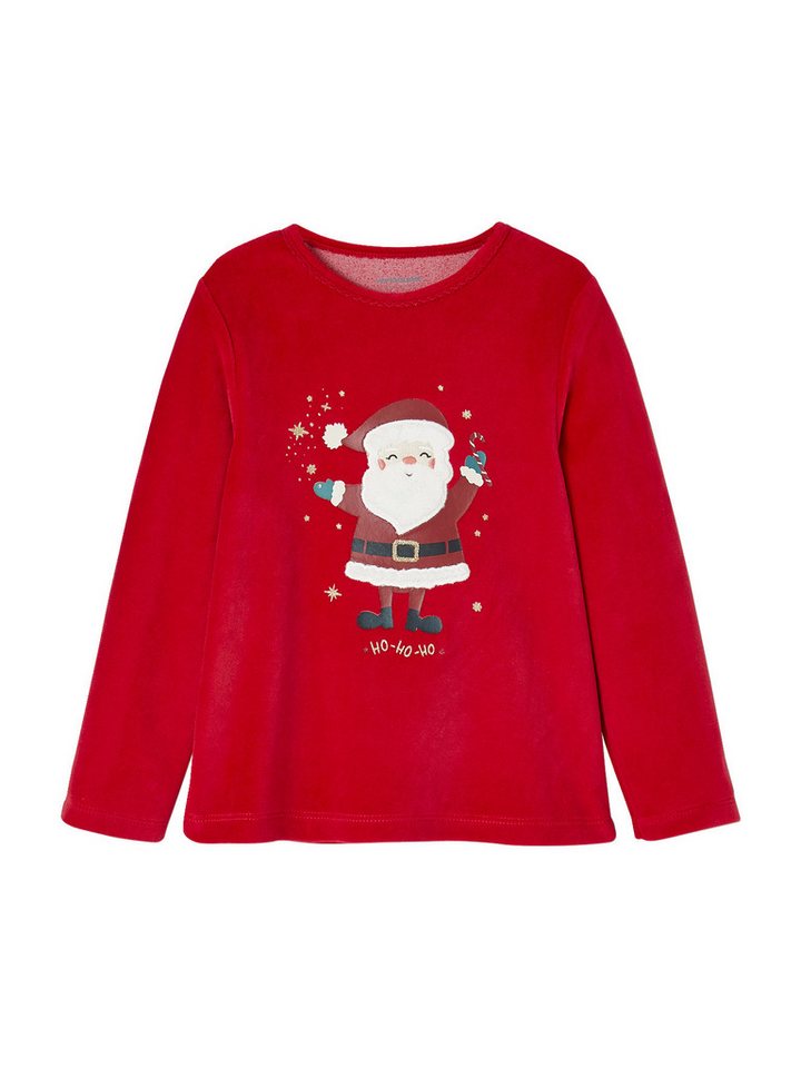 vertbaudet Schlafanzug Mädchen Weihnachts-Schlafanzug aus Samt vertbaudet Schlafanzug Mädchen Weihnachts-Schlafanzug aus Samt von vertbaudet