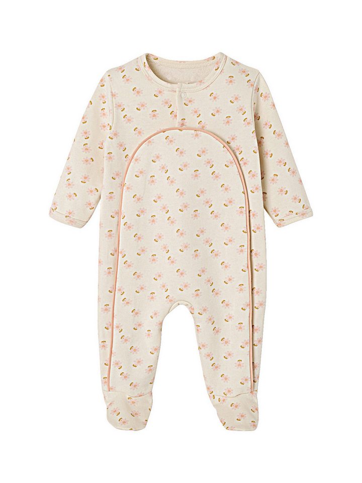 vertbaudet Schlafanzug Bio-Kollektion: Baby Strampler aus geblümtem Sweat vertbaudet Schlafanzug Bio-Kollektion: Baby Strampler aus geblümtem Sweat von vertbaudet