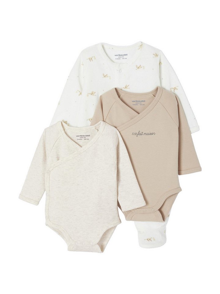 vertbaudet Schlafanzug Bio-Kollektion: Baby-Set aus Strampler & 2 Bodys von vertbaudet