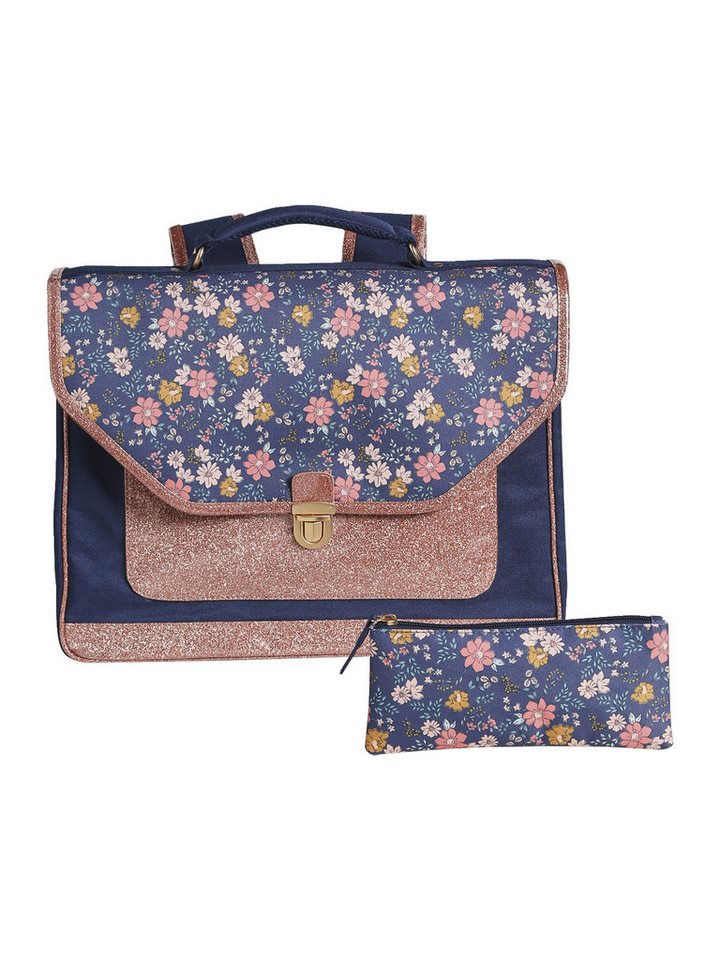 vertbaudet Schulrucksack Mädchen-Set: Schultasche & Federmappe FLOWERS von vertbaudet
