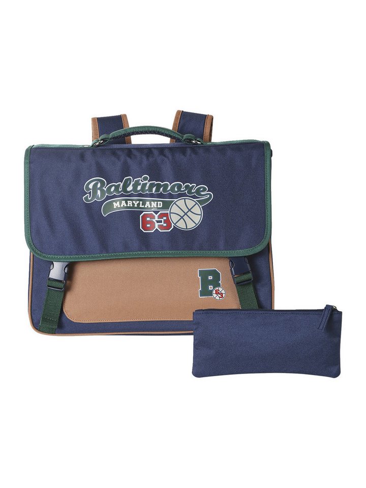 vertbaudet Schulrucksack Jungen Schultasche & Federmappe BALTIMORE von vertbaudet