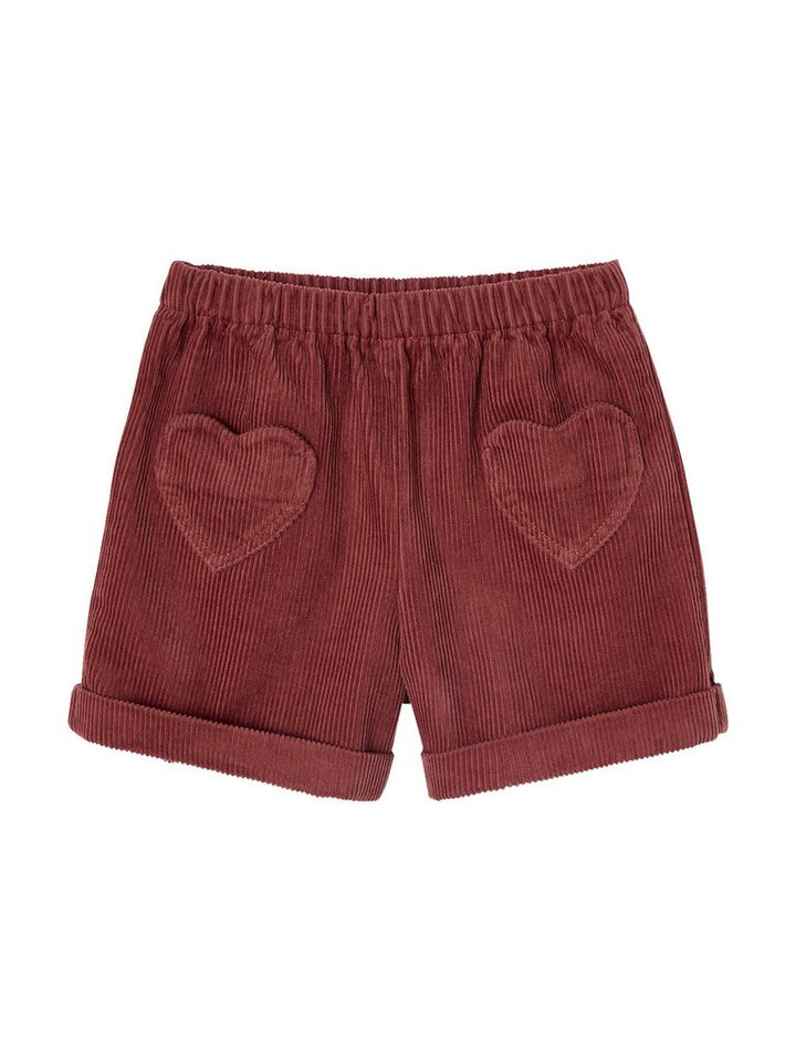 vertbaudet Shorts Mädchen Cord-Shorts mit Herztaschen und Dehnbund von vertbaudet