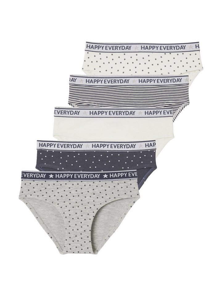 vertbaudet Slip Mädchen Slips HAPPY EVERYDAY 5er-Pack von vertbaudet