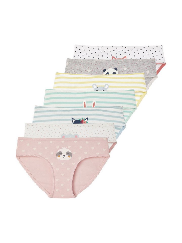 vertbaudet Slip Mädchen Slips mit Tiermotiven 7er-Pack von vertbaudet