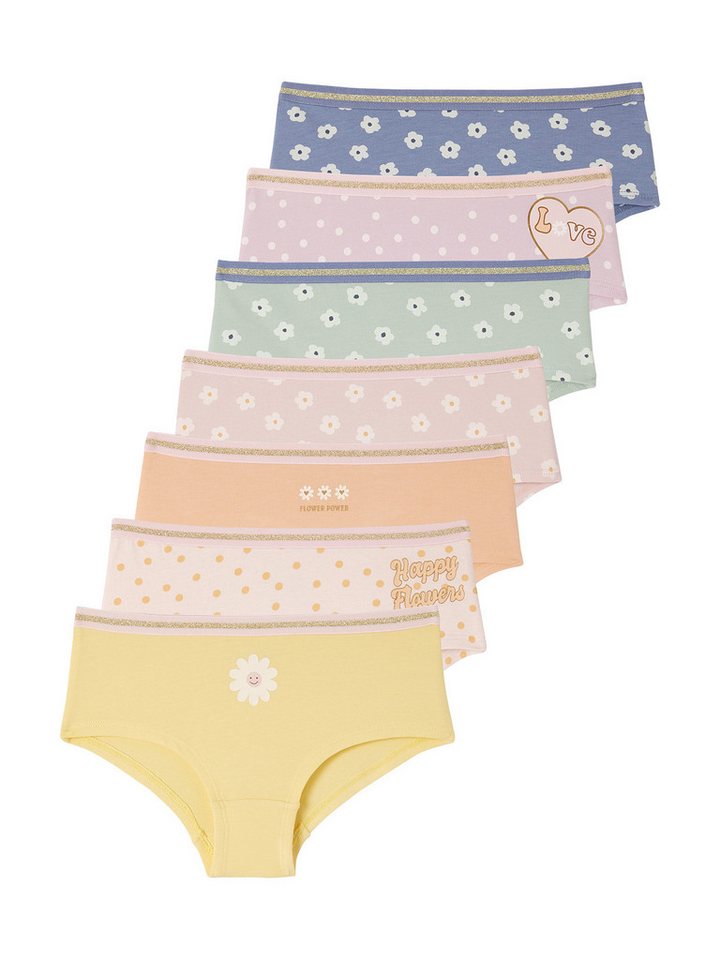 vertbaudet Slip Mädchen Shortys mit Bio-Baumwolle 7er-Pack von vertbaudet