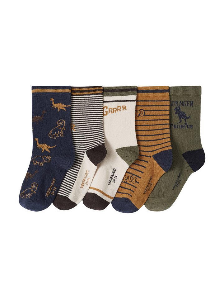 vertbaudet Socken Jungen Socken mit Dinos 5er-Pack von vertbaudet