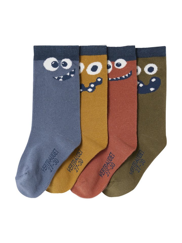 vertbaudet Socken Socken MONSTER, Kinder 4er-Pack von vertbaudet