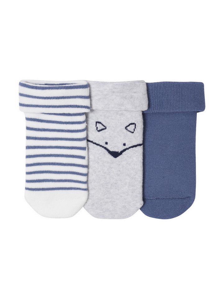 vertbaudet Socken Baby Socken mit Fuchsmotiv für Jungen 3er-Pack von vertbaudet