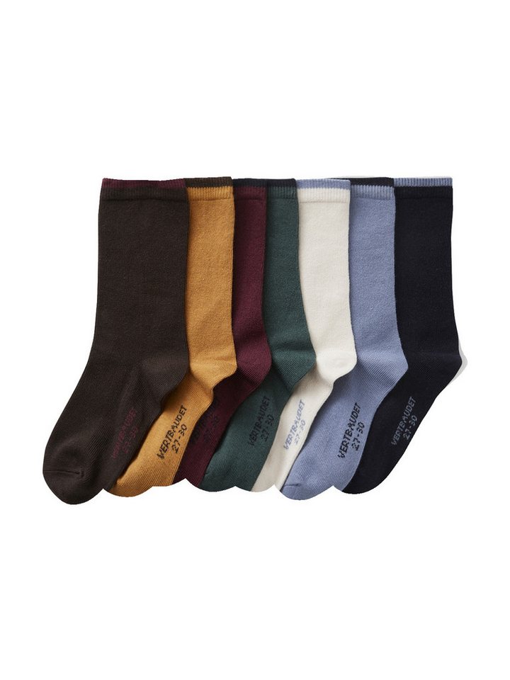 vertbaudet Socken Jungen Socken, zweifarbig BASIC 7er-Pack von vertbaudet