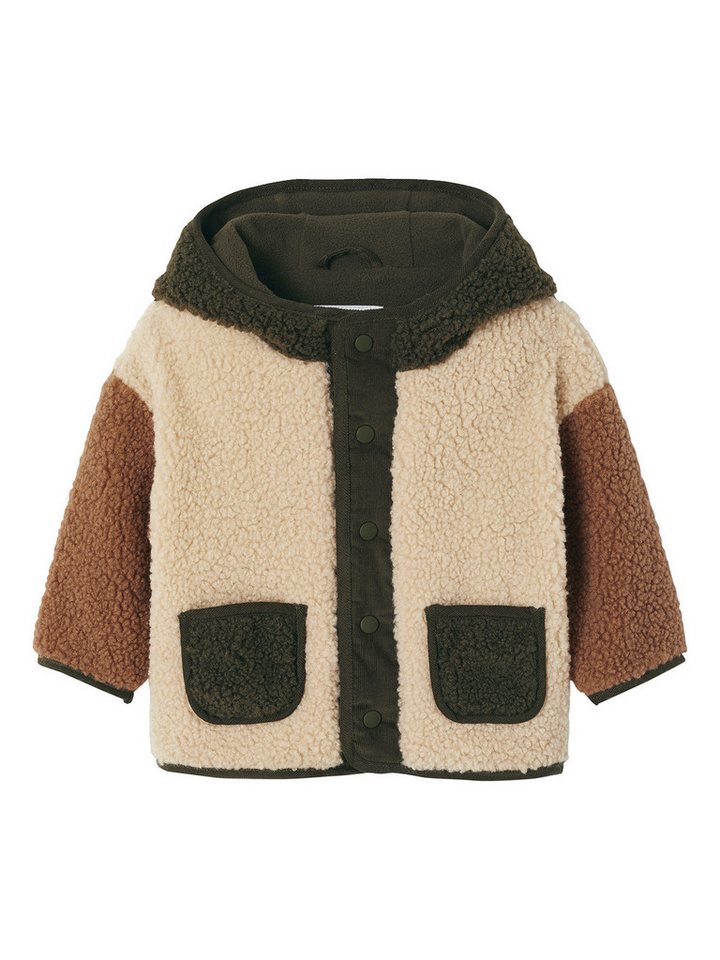 vertbaudet Sommerjacke Baby Mantel aus Teddyfleece mit Kapuze von vertbaudet