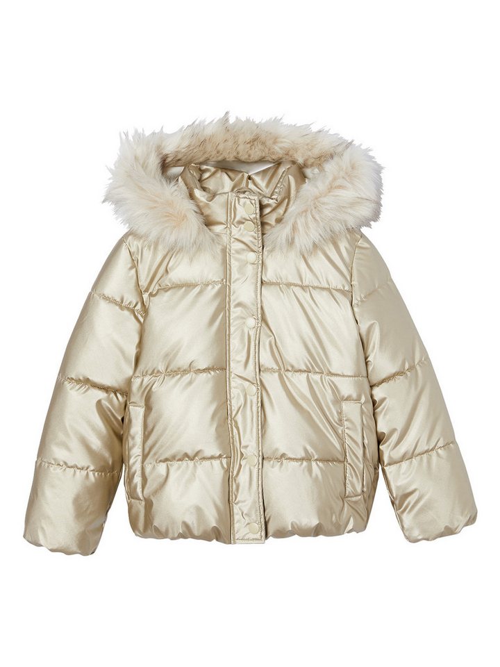 vertbaudet Steppjacke Mädchen Steppjacke mit Kapuze, Fleecefutter Kapuze, Recycling-Polyester von vertbaudet