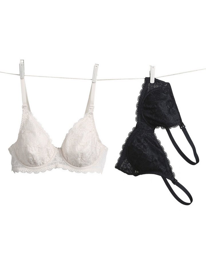 vertbaudet Still-BH Still-BHs mit Spitze und Bügeln 2er-Pack von vertbaudet