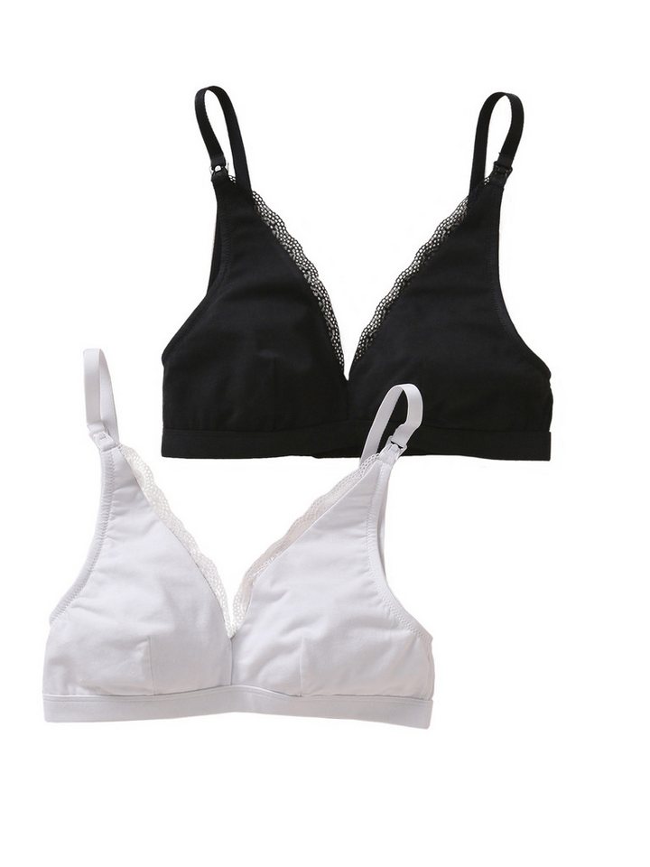 vertbaudet Still-BH Still-BHs ohne Bügel 2er-Pack, Bio-Baumwolle von vertbaudet