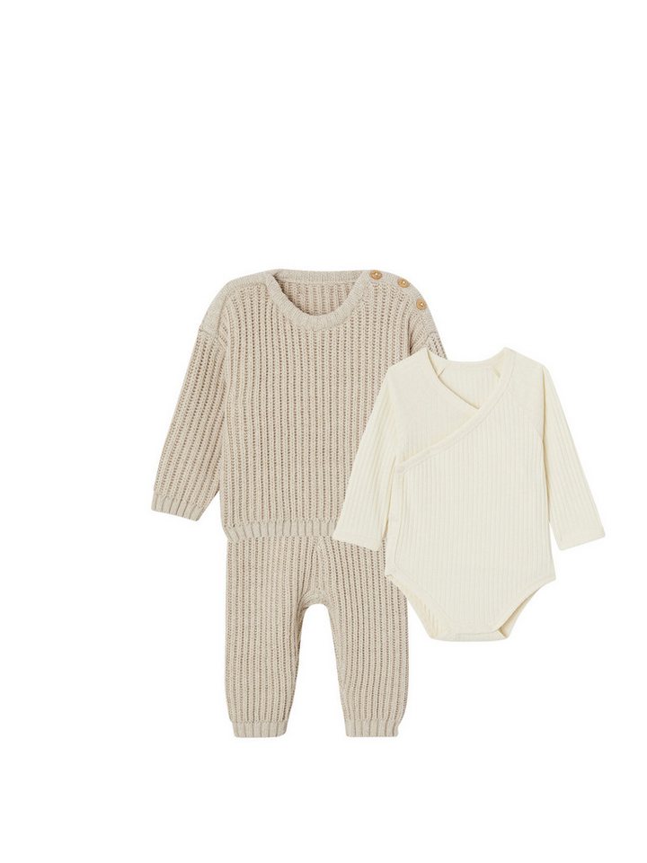 vertbaudet Strampler Unisex Baby-Set: Pullover, Strickhose & Wickelbody von vertbaudet