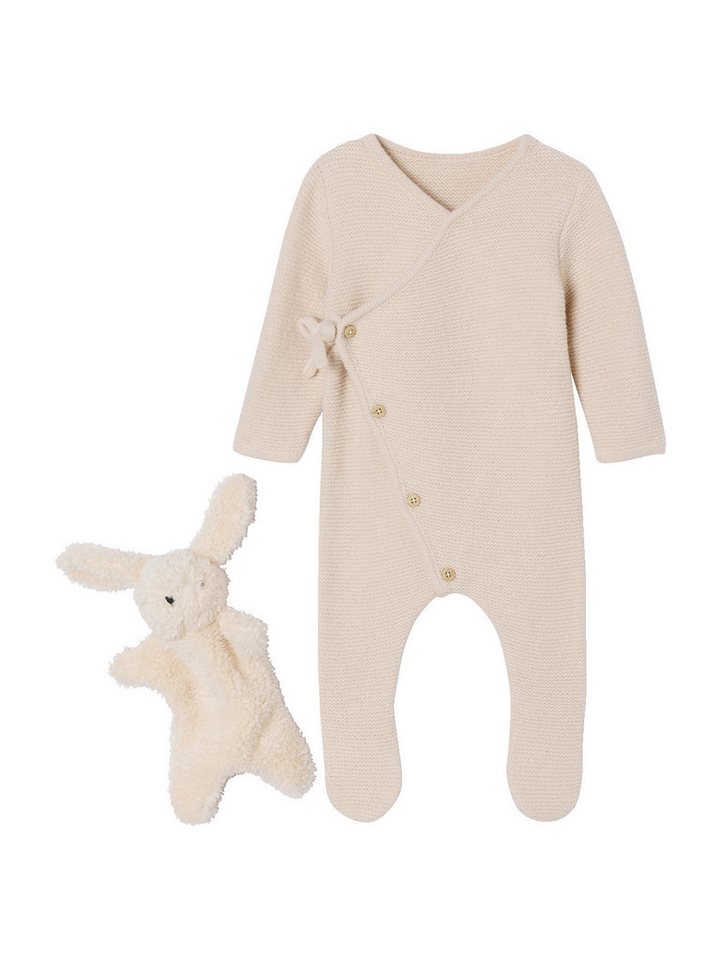 vertbaudet Neugeborenen-Geschenkset Baby Geschenk-Set: Overall, Mütze & Plüschhase von vertbaudet