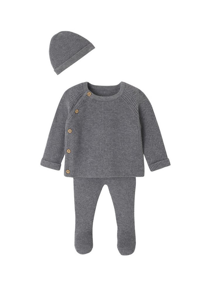 vertbaudet Strampler Baby-Set: Strickjacke, Hose & Mütze von vertbaudet