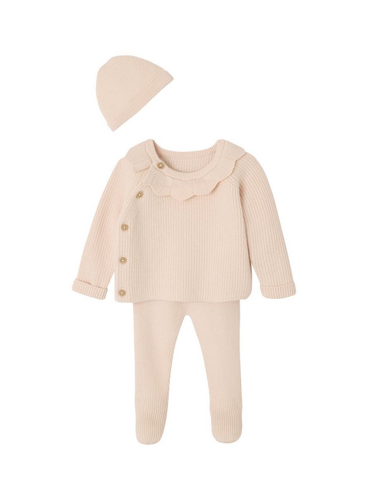 vertbaudet Strampler Baby-Set: Strickjacke, Hose & Mütze von vertbaudet