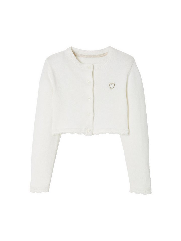 vertbaudet Strickjacke Festlicher Mädchen Bolero Lochmuster von vertbaudet