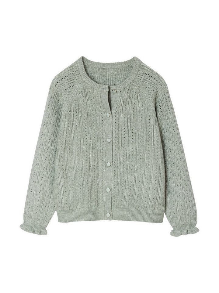 vertbaudet Strickjacke Flauschige Mädchen Strickjacke mit Ajourmuster von vertbaudet