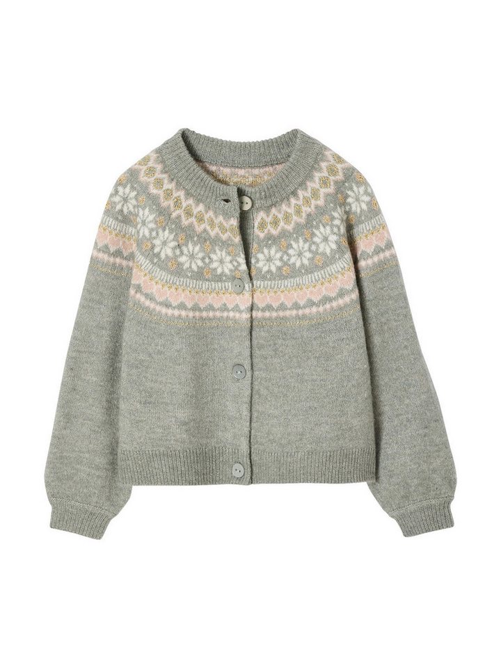vertbaudet Strickjacke Mädchen Cardigan mit Metallic-Garn von vertbaudet