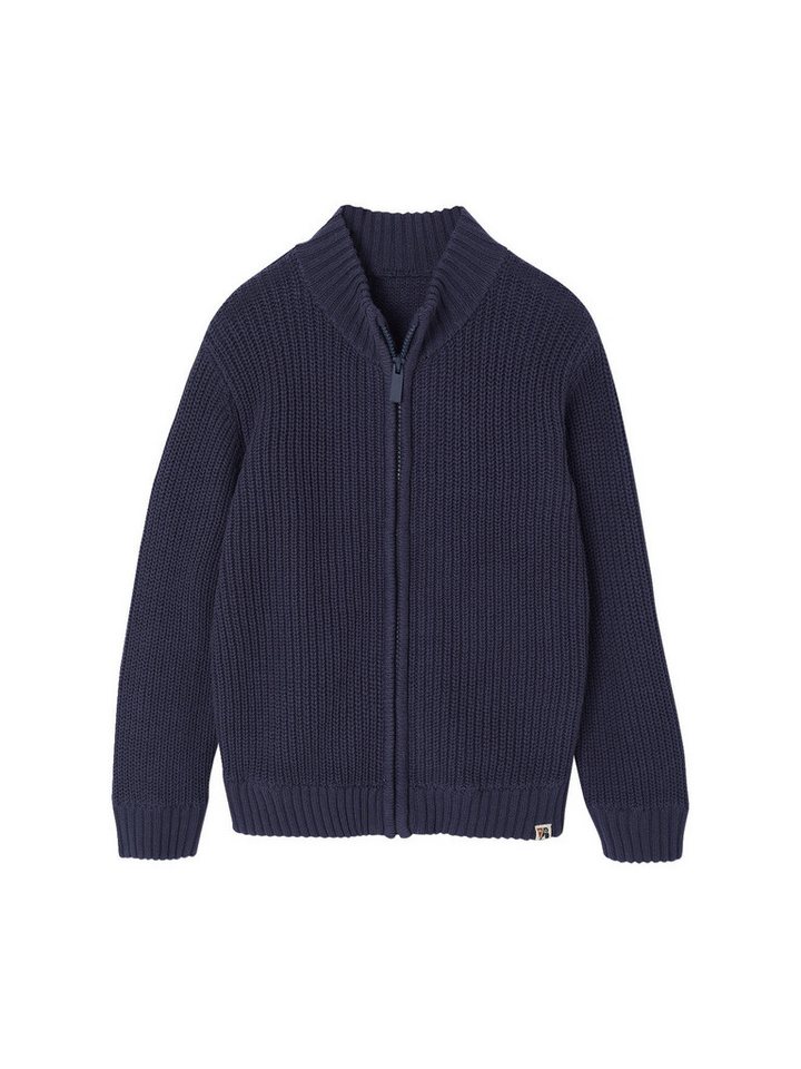 vertbaudet Strickjacke Strickjacke mit Stehkragen für Jungen von vertbaudet