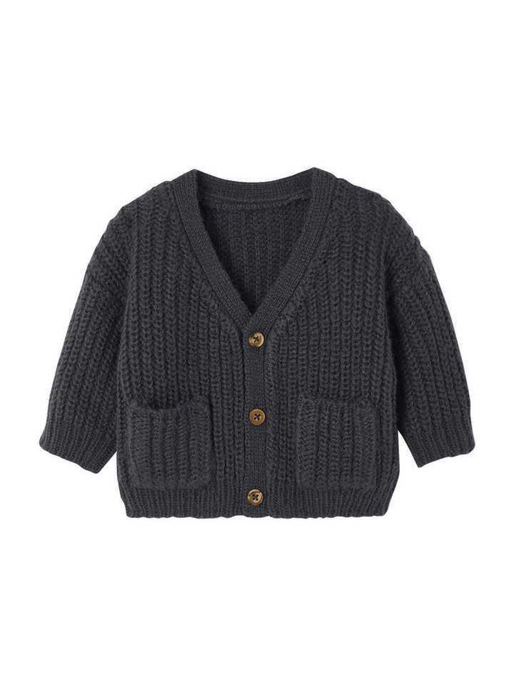 vertbaudet Strickjacke Baby Strickjacke mit V-Ausschnitt, Grobstrick von vertbaudet