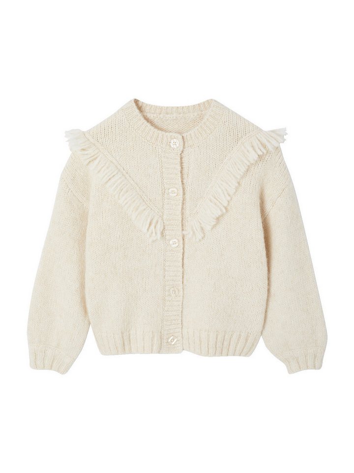 vertbaudet Strickjacke Mädchen Cardigan mit Fransen von vertbaudet