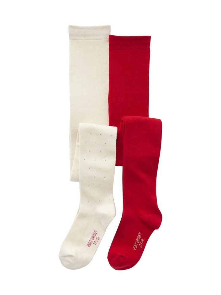 vertbaudet Strumpfhose Mädchen Weihnachtsstrumpfhosen 2er-Pack von vertbaudet