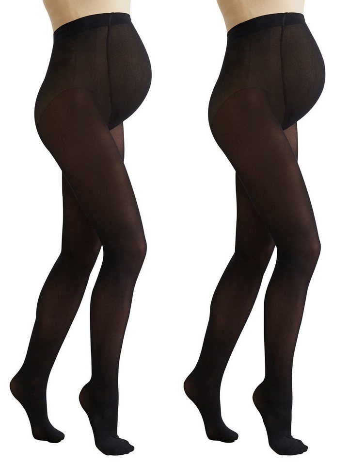 vertbaudet Strumpfhose 2er-Pack blickdichte Feinstrumpfhosen von vertbaudet
