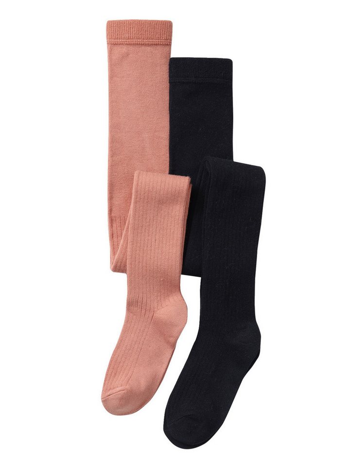 vertbaudet Strumpfhose Mädchen Strumpfhosen, Rippenstrick 2er-Pack von vertbaudet